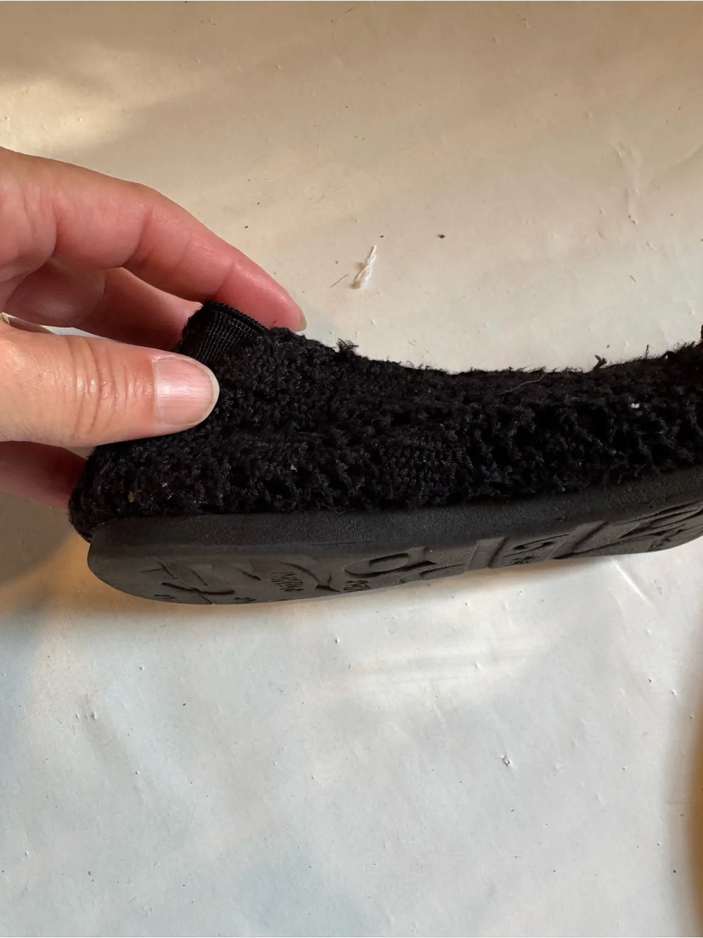 Target Black Crochet Ballet Flats with Button Accent